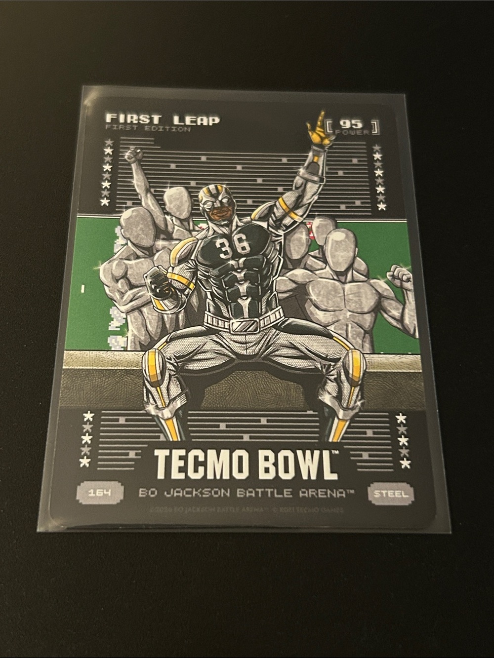 Bo Jackson Battle Arena Tecmo Bowl FIRST LEAP STEEL #164 - LeRoy Butler